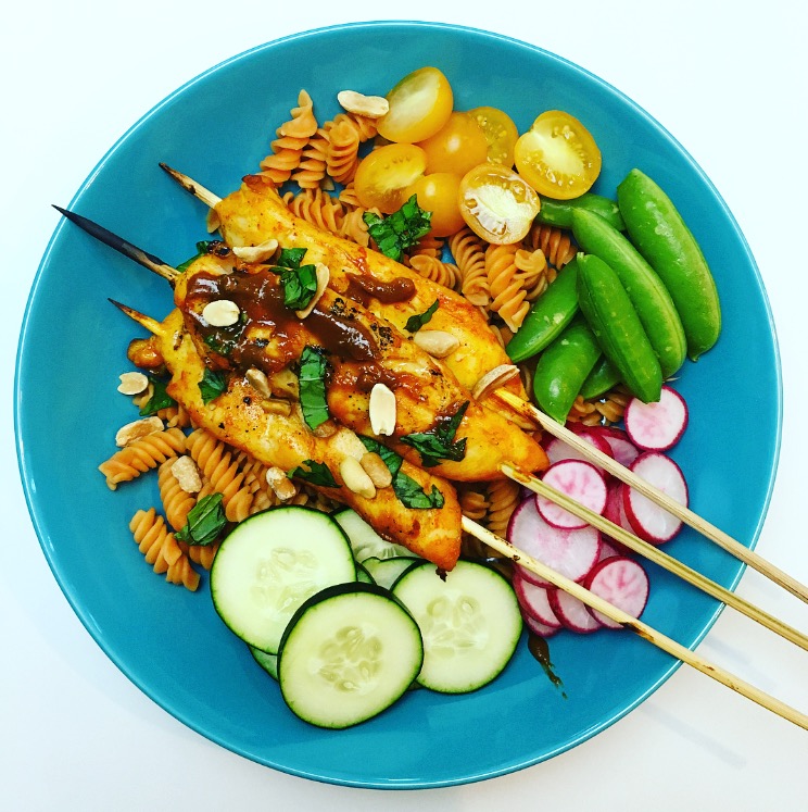 Grilled Chicken Satay with Spicy Peanut Sauce Recipe
