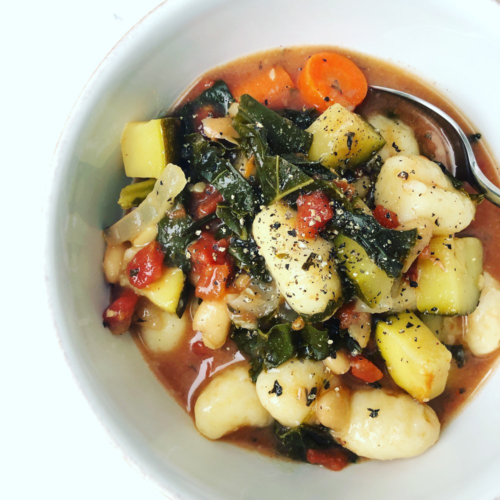 Minestrone Soup with Gnocchi